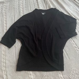 1/2 sleeve black cardigan